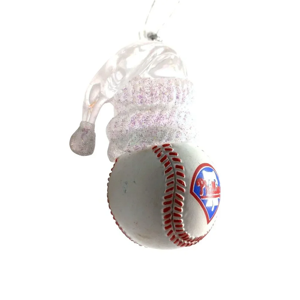 Philadelphia Phillies Snowman Baseball Ornament Christmas Tree Snowman - Picture 3 of 7